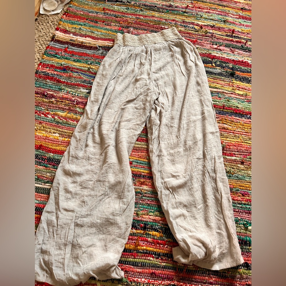 Alyx Beige Elastic Waist Pants